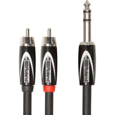 Câble d'Interconnexion Roland RCC-5-TR2RV2 150cm - Dual Rca - Série Noire - Publicité Câble d'Interconnexion Roland RCC-5-TR2RV2 150cm - Dual Rca - Série Noire - Publicité