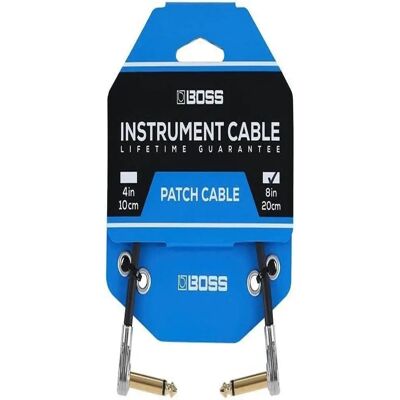 Boss BPC-8 Black 20 cm Angled Patch Cable - Patch Cable Boss BPC-8 Black 20 cm Angled Patch Cable - Patch Cable