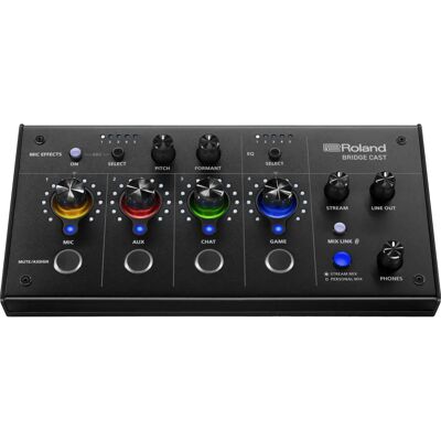 Roland Bridge Cast Dual Bus Gaming Audio Mixer - Black Roland Bridge Cast Dual Bus Gaming Audio Mixer - Black