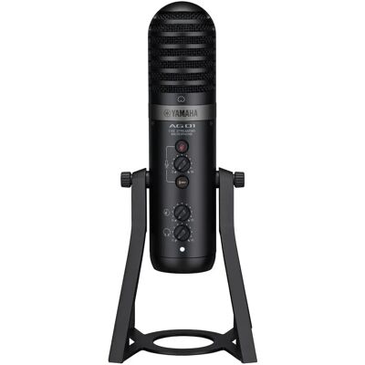 Microfone condensador USB Yamaha AG01 preto - Microfone, Preto, Streaming Microfone condensador USB Yamaha AG01 preto - Microfone, Preto, Streaming