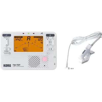 Korg TM-70C WH Tuner et Métronome - Blanc Korg TM-70C WH Tuner et Métronome - Blanc