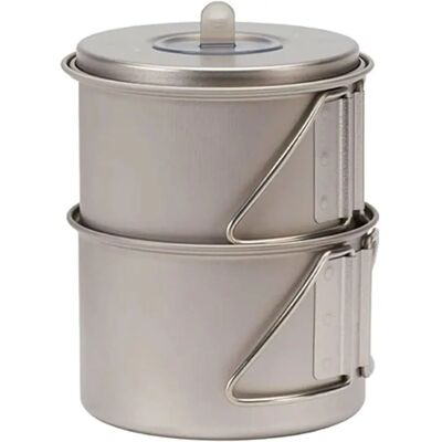 Snow Peak Titanium Mini Solo Cookset - Ultralight, Compact, Durable Snow Peak Titanium Mini Solo Cookset - Ultralight, Compact, Durable