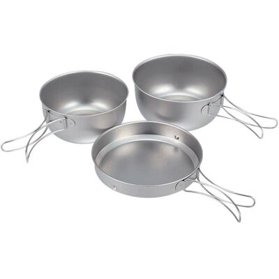 Snow Peak - Titanium 3-Piece Cookset - Titanium - 3-Piece - Kogesæt Snow Peak - Titanium 3-Piece Cookset - Titanium - 3-Piece - Kogesæt