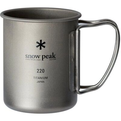 Snow Peak Snow Peak Tazza in titanio singola - Argento 220 ml Snow Peak Snow Peak Tazza in titanio singola - Argento 220 ml