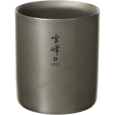 Snow Peak H200 Titanium Mug - Lightweight, Double-Walled Insulated, Nestable - Mug Snow Peak H200 Titanium Mug - Lightweight, Double-Walled Insulated, Nestable - Mug