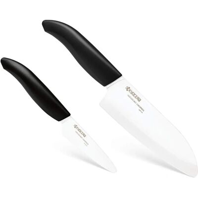 Kyocera Keramikmesser-Set - Kleines Santoku & Allzweckmesser Kyocera Keramikmesser-Set - Kleines Santoku & Allzweckmesser
