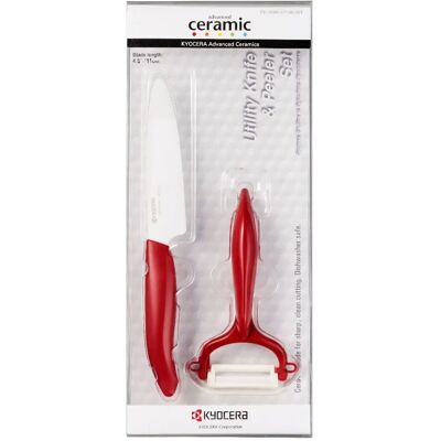 Ceramiczny nóż kuchenny KYOCERA FK-110WHCP10NRD 2 szt - Nóż na warzywa Ceramiczny nóż kuchenny KYOCERA FK-110WHCP10NRD 2 szt - Nóż na warzywa