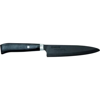 Faca de cozinha de cerâmica Kyocera Japão preta - Multifuncional, 25cm Faca de cozinha de cerâmica Kyocera Japão preta - Multifuncional, 25cm
