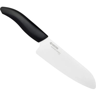 Kyocera Gen Keramisk Santoku-kniv - 16cm, Svart, Ultralätt Kyocera Gen Keramisk Santoku-kniv - 16cm, Svart, Ultralätt