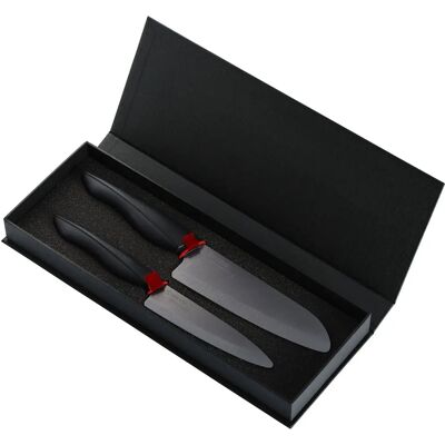 Kyocera SHIN Keramik Küchenmesser-Set - Schwarz - Scharf & Elegant Kyocera SHIN Keramik Küchenmesser-Set - Schwarz - Scharf & Elegant