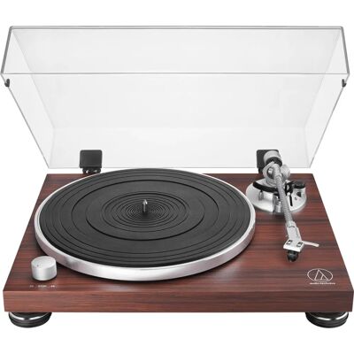 Audio-Technica AT-LPW50BTRW Pladespiller - Manuel Bånddrev - Brun - Vinyl Audio-Technica AT-LPW50BTRW Pladespiller - Manuel Bånddrev - Brun - Vinyl