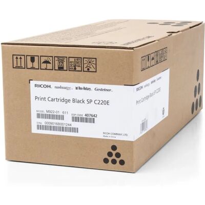 Ricoh 406094/TYPE SPC220E svart toner - 2,3K sidor Ricoh 406094/TYPE SPC220E svart toner - 2,3K sidor