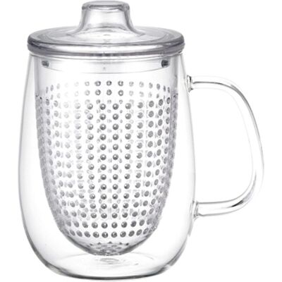 Kinto UNITEA Clear 550 ml herbatka z sitkiem i pokrywką Kinto UNITEA Clear 550 ml herbatka z sitkiem i pokrywką