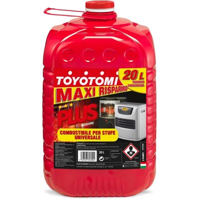 Carburant liquide Toyotomi Plus 20L - Bouchon rouge - Publicité Carburant liquide Toyotomi Plus 20L - Bouchon rouge - Publicité