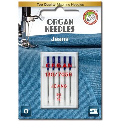 Inconnu - 90/14 - Denim - 5pc - Aiguilles machine à coudre Inconnu - 90/14 - Denim - 5pc - Aiguilles machine à coudre
