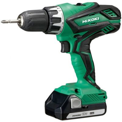 HIKOKI DV18DJL Trapano senza fili - Controllo della velocità variabile, luce LED, 2 velocità, impugnatura Soft Grip HIKOKI DV18DJL Trapano senza fili - Controllo della velocità variabile, luce LED, 2 velocità, impugnatura Soft Grip