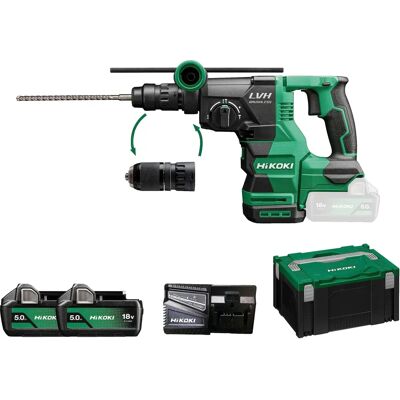 Hikoki DH1826DC - Akku-Bohrmaschine + Akkuschrauber Set - 5,0 Ah, Meißelfunktion Hikoki DH1826DC - Akku-Bohrmaschine + Akkuschrauber Set - 5,0 Ah, Meißelfunktion