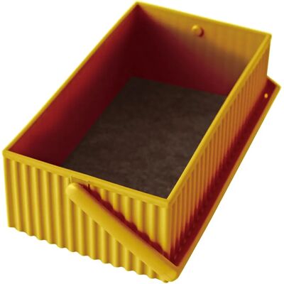 Hachiman Omnioffre S - 246x128x79mm - Moutarde - Boîte de rangement - Publicité Hachiman Omnioffre S - 246x128x79mm - Moutarde - Boîte de rangement - Publicité