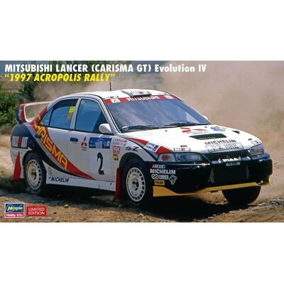 Hasegawa Mitsubishi Lancer Carisma Gt Evo Iv 1997 - Scala 1/24 - Modello Rally dell'Acropoli Hasegawa Mitsubishi Lancer Carisma Gt Evo Iv 1997 - Scala 1/24 - Modello Rally dell'Acropoli