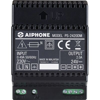 Alimentation Aiphone PS2420DM - 24 V 2A, Modulaire, Compacte - Publicité Alimentation Aiphone PS2420DM - 24 V 2A, Modulaire, Compacte - Publicité