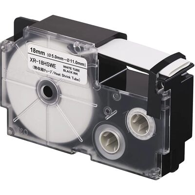 Nastro per stampante etichette Casio XR-18HSWE - Nero su bianco Nastro per stampante etichette Casio XR-18HSWE - Nero su bianco