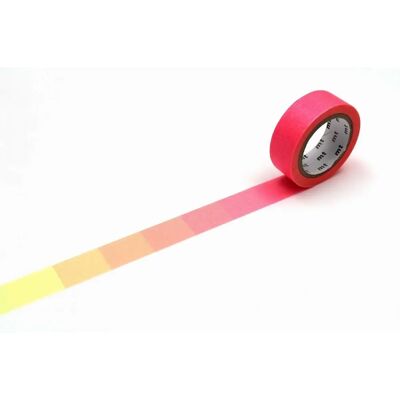 Fosforyzująca różowa i żółta taśma maskująca - 1,5 cm x 7 m Fosforyzująca różowa i żółta taśma maskująca - 1,5 cm x 7 m