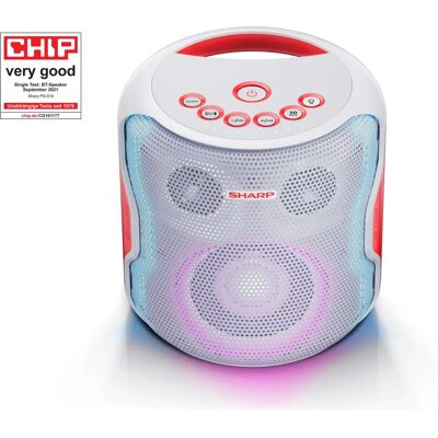 Sharp PS-919 Tragbarer Bluetooth-Lautsprecher - 130W Weiß Sharp PS-919 Tragbarer Bluetooth-Lautsprecher - 130W Weiß