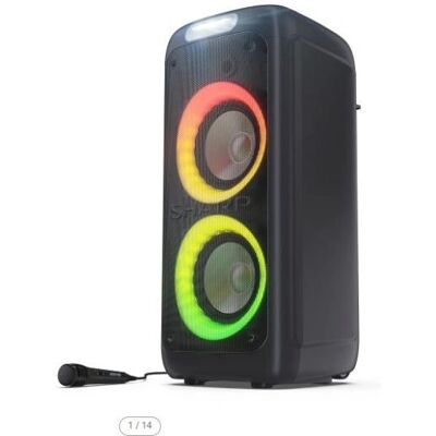 Altavoz de fiesta portátil Sharp PS-949 - A prueba de agua... Altavoz de fiesta portátil Sharp PS-949 - A prueba de agua...