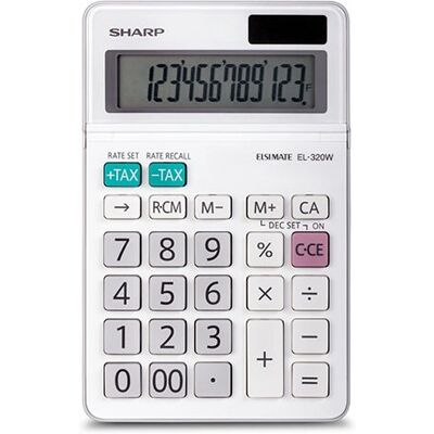 Sharp EL-320W Rekenmachine - Basis Wit Bureaublad Sharp EL-320W Rekenmachine - Basis Wit Bureaublad