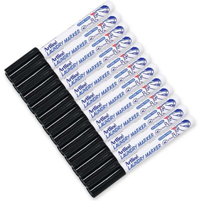 Artline 750 Laundry Marker - Waterproof Ink, Fine Bullet Tip, Pack of 12 Artline 750 Laundry Marker - Waterproof Ink, Fine Bullet Tip, Pack of 12