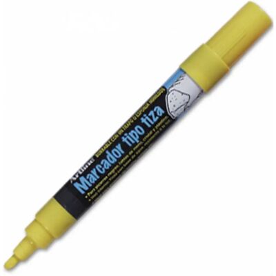 Marqueur à la craie Artline - Jaune - Résistant à la décoloration & Effaçable - Publicité Marqueur à la craie Artline - Jaune - Résistant à la décoloration & Effaçable - Publicité