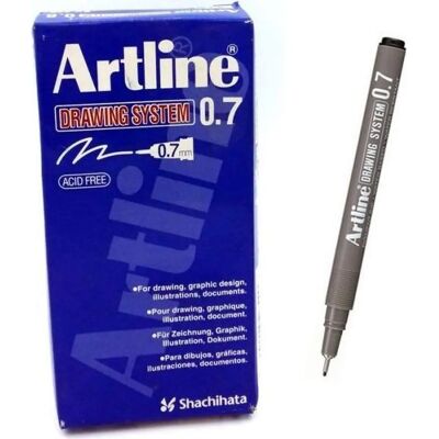 Artline EK237 0.7 Drawing Pen - Black - Professional Technical Pen Artline EK237 0.7 Drawing Pen - Black - Professional Technical Pen