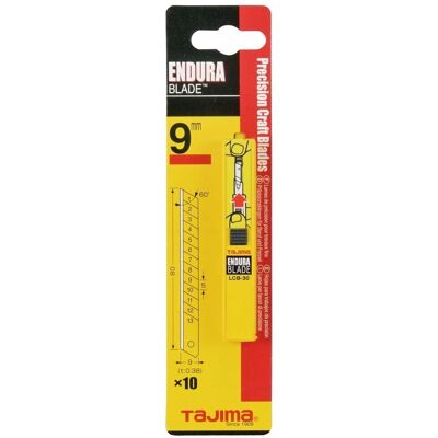 Tajima LB-30CD Cutterklingen - 10 Stück - 9mm Tajima LB-30CD Cutterklingen - 10 Stück - 9mm