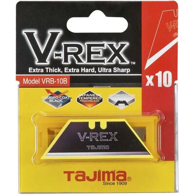 Tajima VRB10B - Lame trapezoidali per taglierino - Confezione da 10 pezzi - Lame da taglierino Tajima VRB10B - Lame trapezoidali per taglierino - Confezione da 10 pezzi - Lame da taglierino