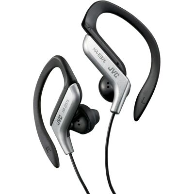 JVC Kopfhörer HA-EB75 - Verstellbare Ohrhaken, In-ear, Schwarz, Silber - Kopfhörer JVC Kopfhörer HA-EB75 - Verstellbare Ohrhaken, In-ear, Schwarz, Silber - Kopfhörer