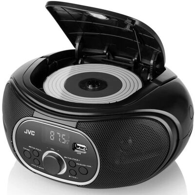 JVC RD-E221B Schwarzes tragbares Radio - Radio Boombox JVC RD-E221B Schwarzes tragbares Radio - Radio Boombox