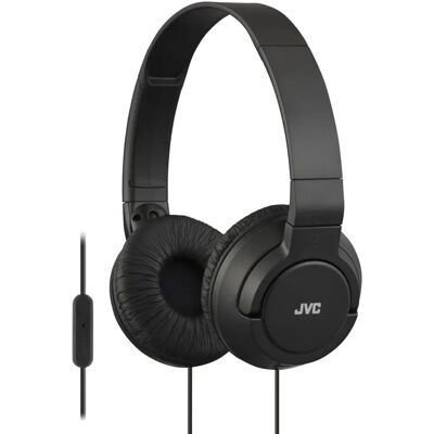 JVC Headphones - HA-SR185-B-E - Black - Powerful Bass - Wired Headset JVC Headphones - HA-SR185-B-E - Black - Powerful Bass - Wired Headset