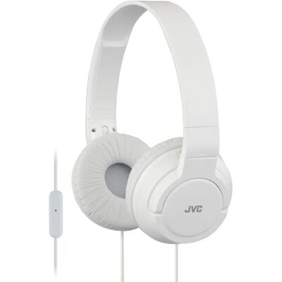 JVC Kuulokkeet Valkoiset - Taitettavat, Bass, Mikrofoni, 1.2m JVC Kuulokkeet Valkoiset - Taitettavat, Bass, Mikrofoni, 1.2m