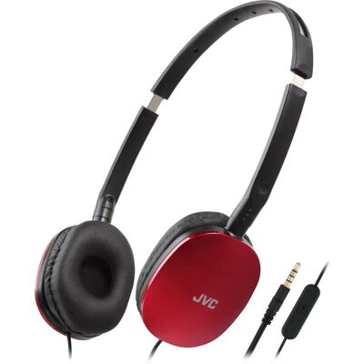 Słuchawki JVC HA-S160M-R - Składane, Czerwony, Mikrofon Słuchawki JVC HA-S160M-R - Składane, Czerwony, Mikrofon