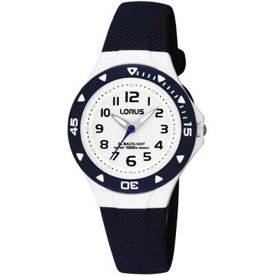 Orologio per bambini Lorus RRX43CX9 - Resistente all'acqua, cinturino in silicone blu Orologio per bambini Lorus RRX43CX9 - Resistente all'acqua, cinturino in silicone blu