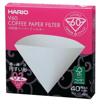 HARIO VCF-02-40W - Kaffeefilter HARIO VCF-02-40W - Kaffeefilter