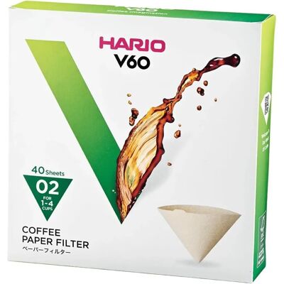 Hario V60 Natürliche Filter - 40 Stk - Größe 03 Hario V60 Natürliche Filter - 40 Stk - Größe 03