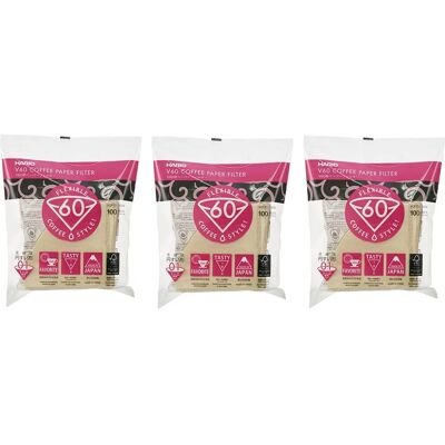 Hario V60 ungebleichte Papiere Filter – 100 Stück Hario V60 ungebleichte Papiere Filter – 100 Stück