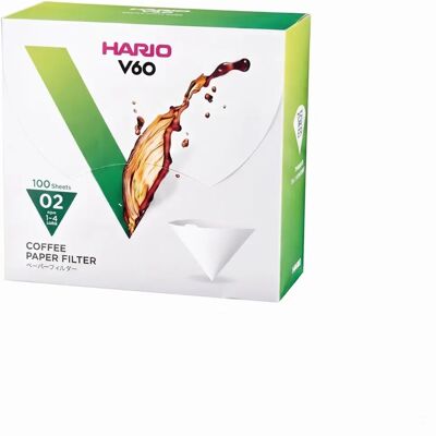 Hario V60-02 - Valkoinen - Paperifiltri Hario V60-02 - Valkoinen - Paperifiltri