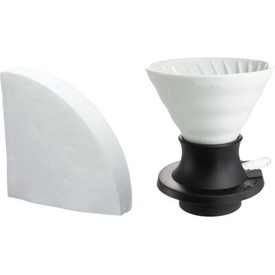 Hario V60-02 - Blanc - Drip Coffee Maker - Publicité Hario V60-02 - Blanc - Drip Coffee Maker - Publicité