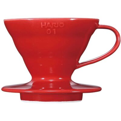 Hario V60-01 Keramik-Kaffeefilter - Rot - Kaffeeart Hario V60-01 Keramik-Kaffeefilter - Rot - Kaffeeart