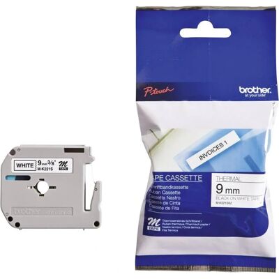 Brother MK221SBZ Label Tape - Zwart op wit Brother MK221SBZ Label Tape - Zwart op wit