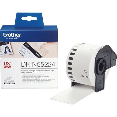 Brother DK-N55224 Nastro Etichette - Bianco, 54mm x 30,48m, Non-Adesivo Brother DK-N55224 Nastro Etichette - Bianco, 54mm x 30,48m, Non-Adesivo