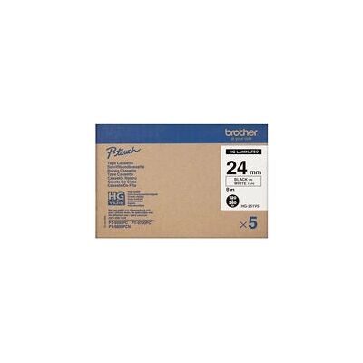 Brother HGe-251V5 Ruban laminé - 5 rouleaux Brother HGe-251V5 Ruban laminé - 5 rouleaux