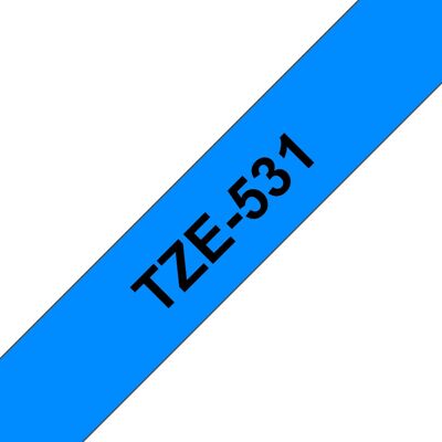 Brother TZE-531 Labeling Tape - Laminated, 12mm, Blue Brother TZE-531 Labeling Tape - Laminated, 12mm, Blue